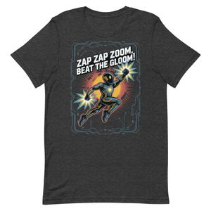 Zap Zoom Beat the Gloom Gamer T-Shirt for Gen Z – Futuristic Gaming Tee