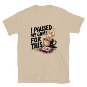 I Paused My Game For This Gamer T-Shirt – Gen Z Coffee Lover Tee