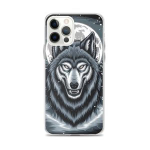 iPhone Clear Case - Majestic Night Wolf Under Full Moon | Sleek, Protective &amp; Fade-Resistant