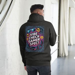 Vibe Check Gamer Spec Hoodie – Trendy Gen Z Gaming Style