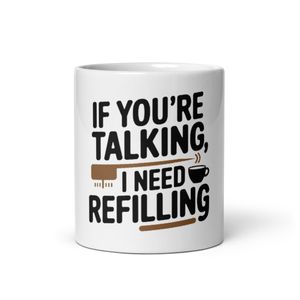 Funny Coffee Mug – White Glossy Ceramic Gift for Coffee Lovers and Office Humors