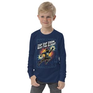 Zap Zoom Beat the Gloom Youth Long Sleeve Tee – Gen Z Gamer Style