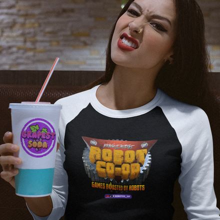 Robot Co-Op Unisex Raglan 