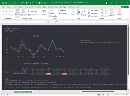 Outlier Correction Quartile VBA