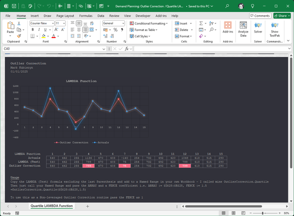 Outlier Correction Quartile