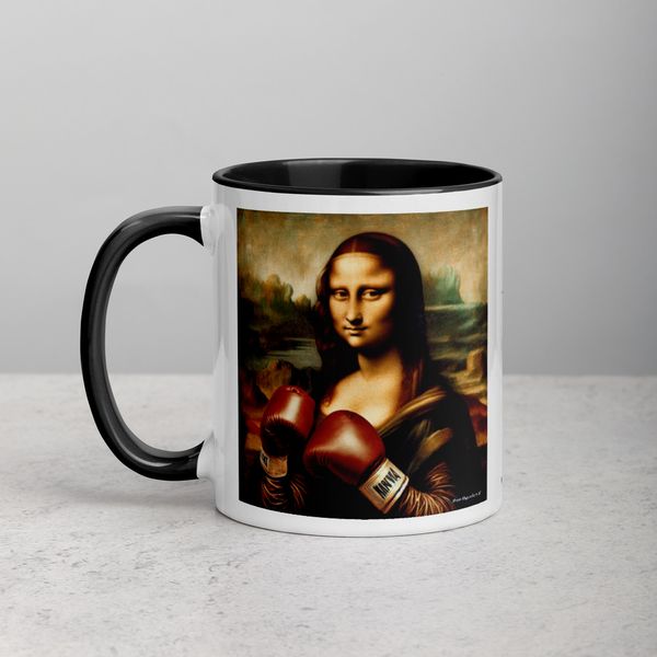 Mug céramique Mona Fatal Smile Lisa design art Renaissance boxe