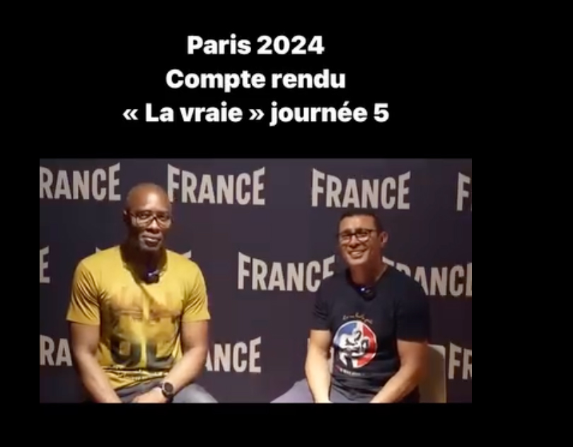 Brahim Asloum et John Dovi portant le t-shirt I love the French Boxing Team