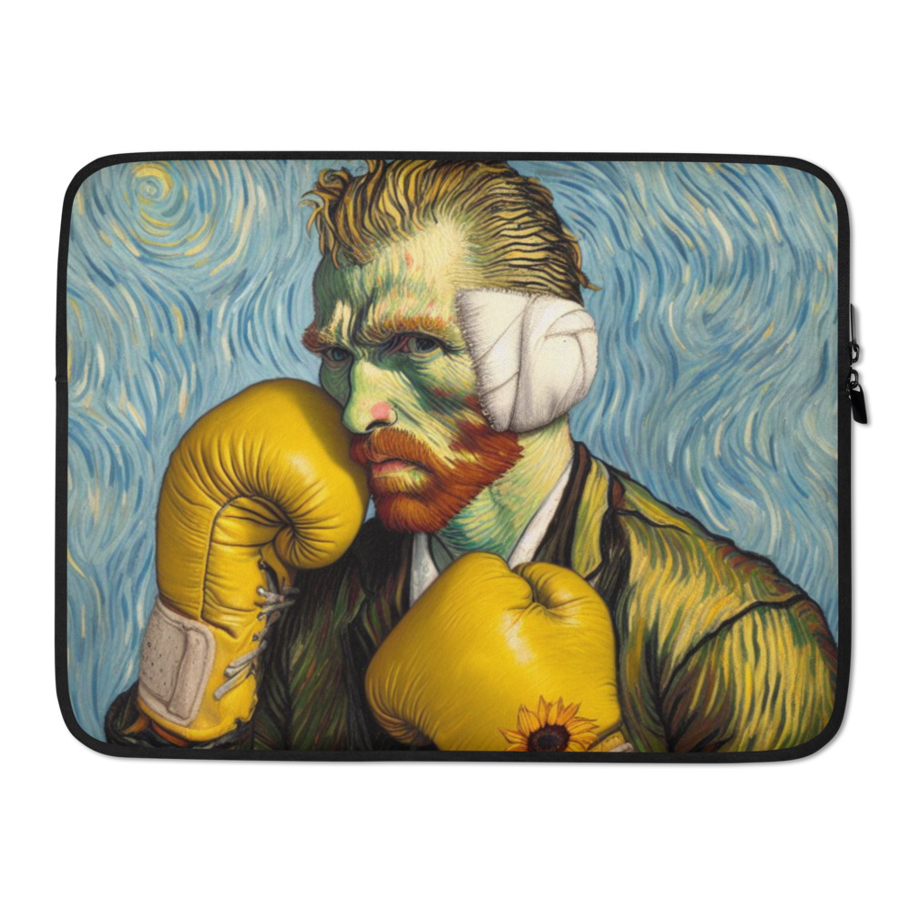 Housse ordinateur L'oreille arrachée - Van Gong boxeur