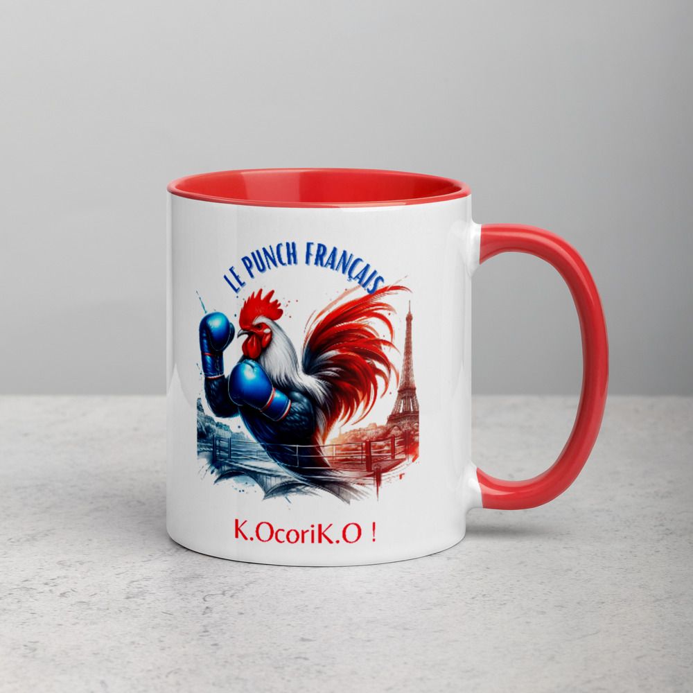 Mug K.OcoriK.O ! Le Punch Français - Coq tricolore boxeur