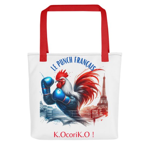 Sac cabas K.OcoriK.O Le punch français impression complète coq tricolore