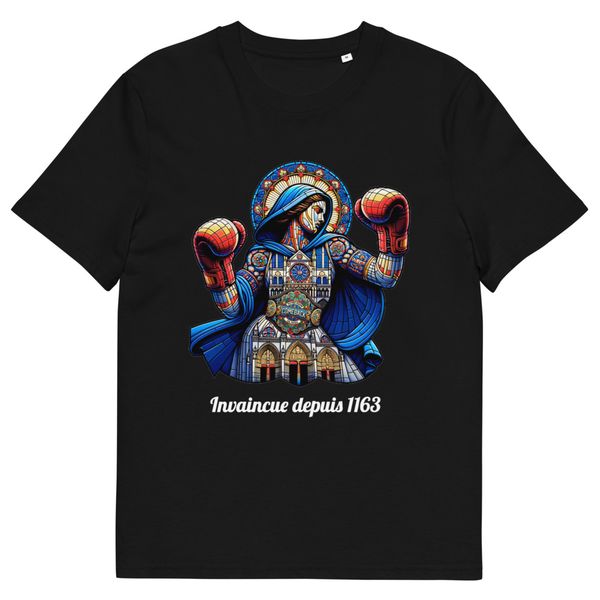 T-shirt bio Notre-Dame Comeback Paris cathédrale invincible boxeuse championne résilience