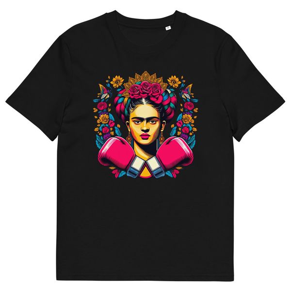 T-shirt bio Frida K.O Kahlo boxeuse guerrière icône féministe force beauté