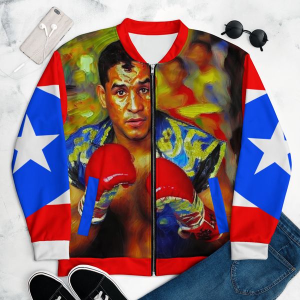 Blouson bombardier unisexe It's Macho Time Hector Camacho impression complète