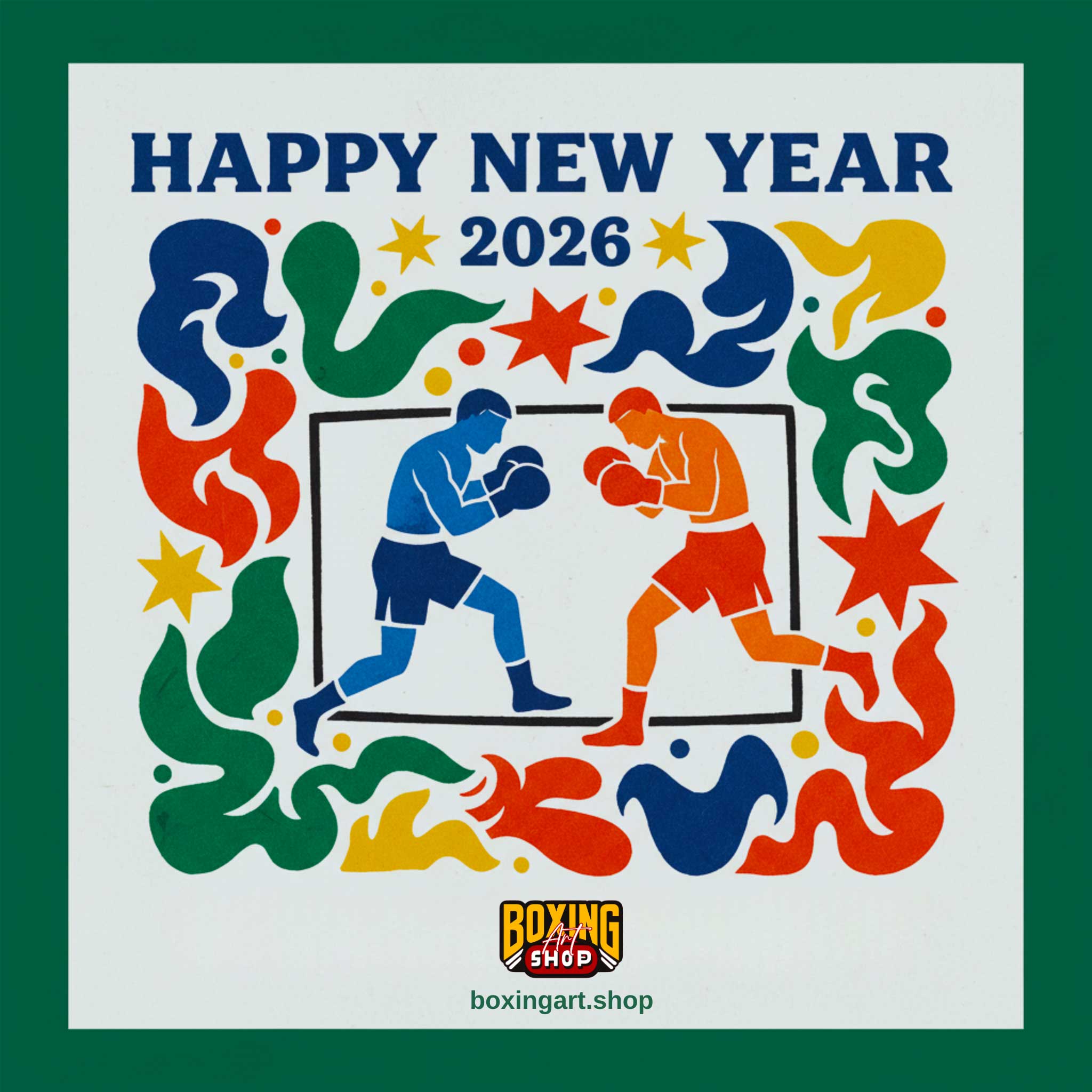 Carte de vœux Boxing Art Shop 2026