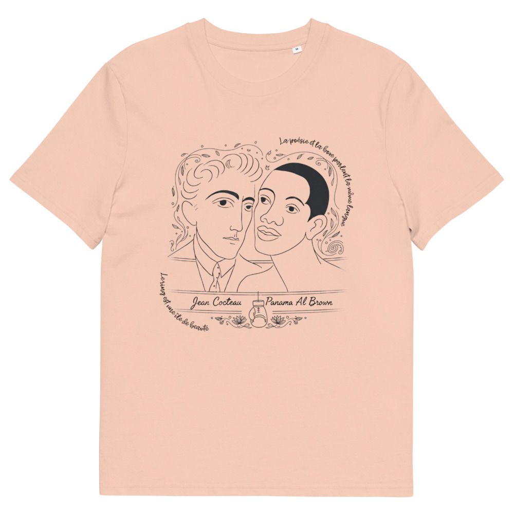 T-shirt Le Poète et le Boxeur canyon - Jean Cocteau Panama Al Brown - Design détaillé visible