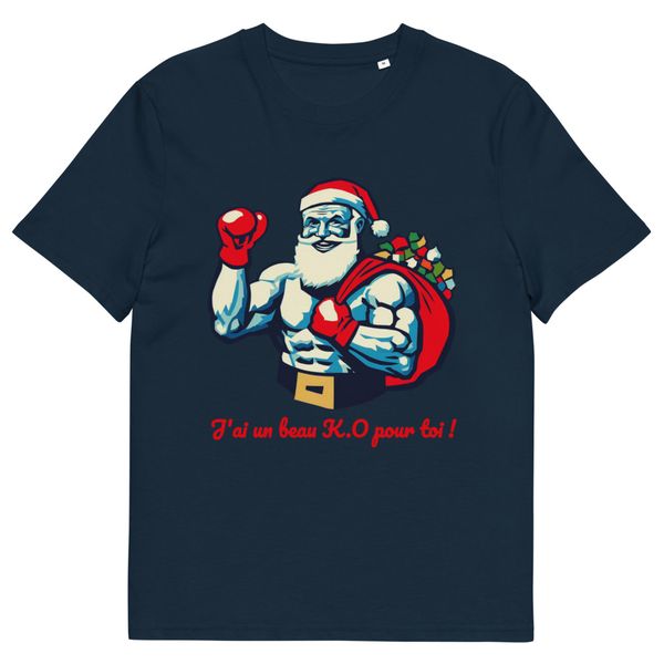 T-shirt Pull de Noël Original Père Noël Boxeur - Coton bio 35€