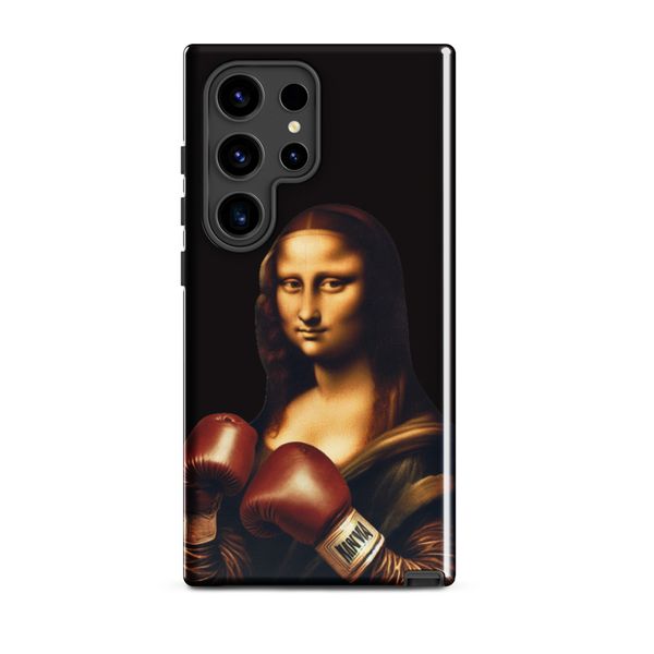 Coque Samsung résistante Mona Fatal Smile Lisa design art Renaissance boxe