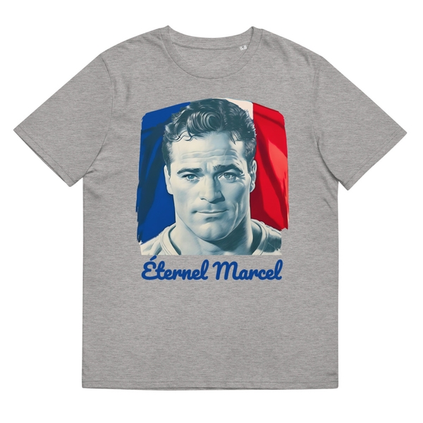 T-shirt bio Éternel Marcel avec portrait de Marcel Cerdan - Coton organique GOTS