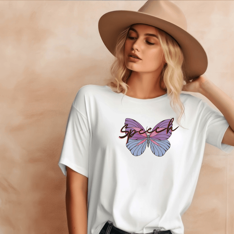 8 Pastel Speech Butterfly
