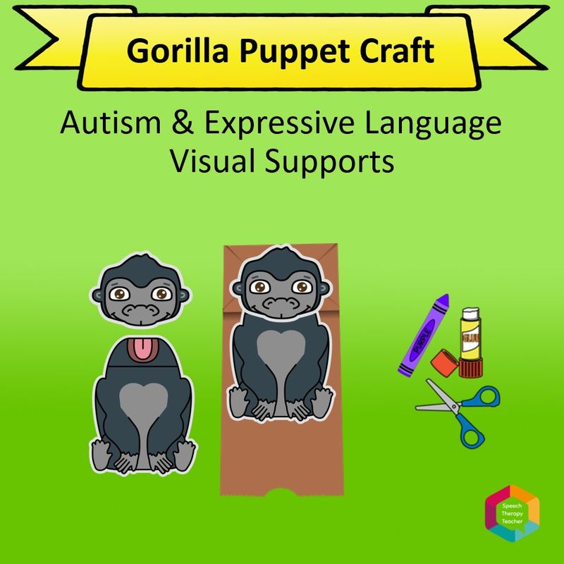 Gorilla Animal Puppet Craft