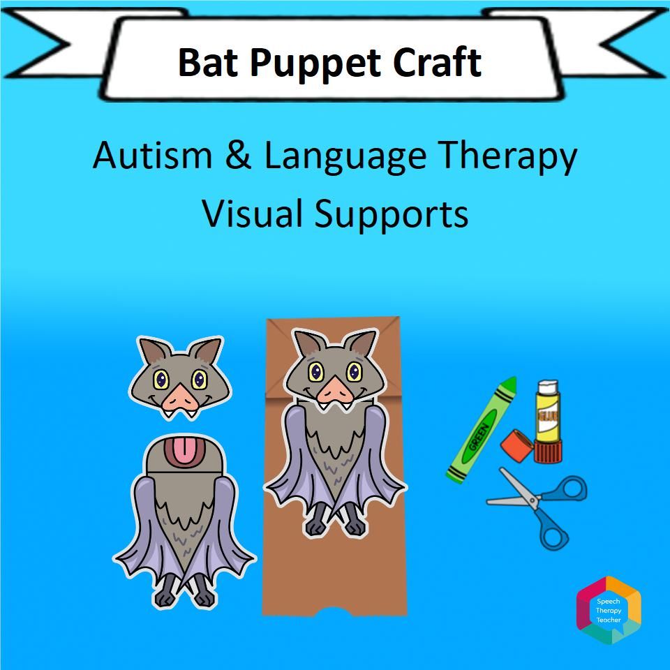 Bat Animal Puppet Craft