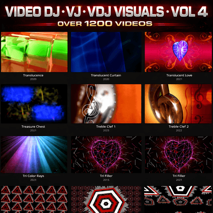 Video DJ - VJ - VDJ Visuals - Vol 4 - Over 1200 Videos