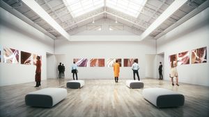 People in the Museum of Modern Art