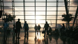 Waiting area in the airport terminal