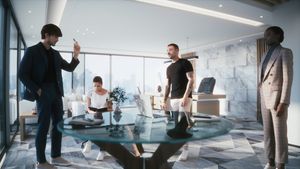 Business people work together