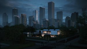 Blackout in the city. City Blackout