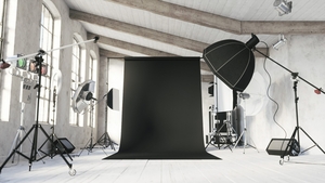 Interior of a professional studio shoot. Professional Photo Studio