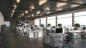 Modern office workspace