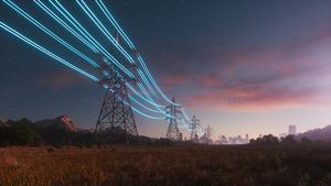 Transmission of electricity to the city