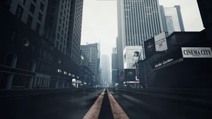 Empty streets of a big city. Empty New York streets