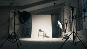 Professional photo studio interior