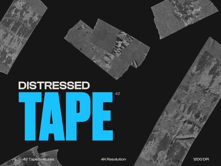 Distressed Tape Textures | 4K Resolution, PNG