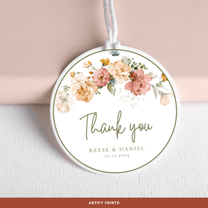 DIGITAL FILE - Wedding Favour Tags - Enchanted Garden Blooms