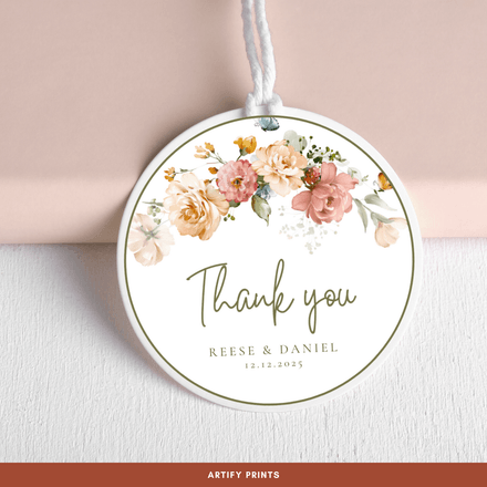 DIGITAL FILE - Wedding Favour Tags - Enchanted Garden Blooms