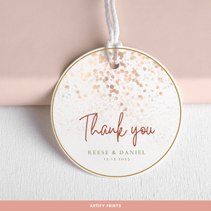 DIGITAL FILE - Wedding Favour Tags - Elegant Sparkles