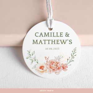 DIGITAL FILE - Wedding Favour Tags - Garden Flowers