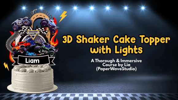 LED Lights Shaker Cake Topper Course | Resource PDF Included 