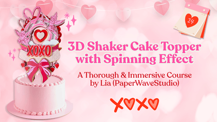 Shaker Cake Topper Course | Spinning Effect | Resource PDF Included 