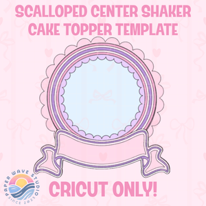 Scalloped Center Shaker Cake Topper Layered