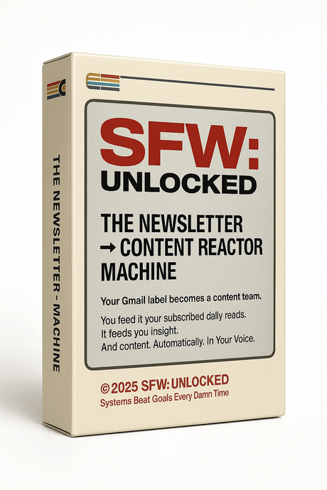 SFW Content Field Kit — Newsletter → Signal Reactor (Single Input)
