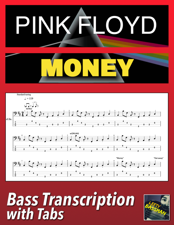 Pink Floyd Money /// Bass transcription with tabs