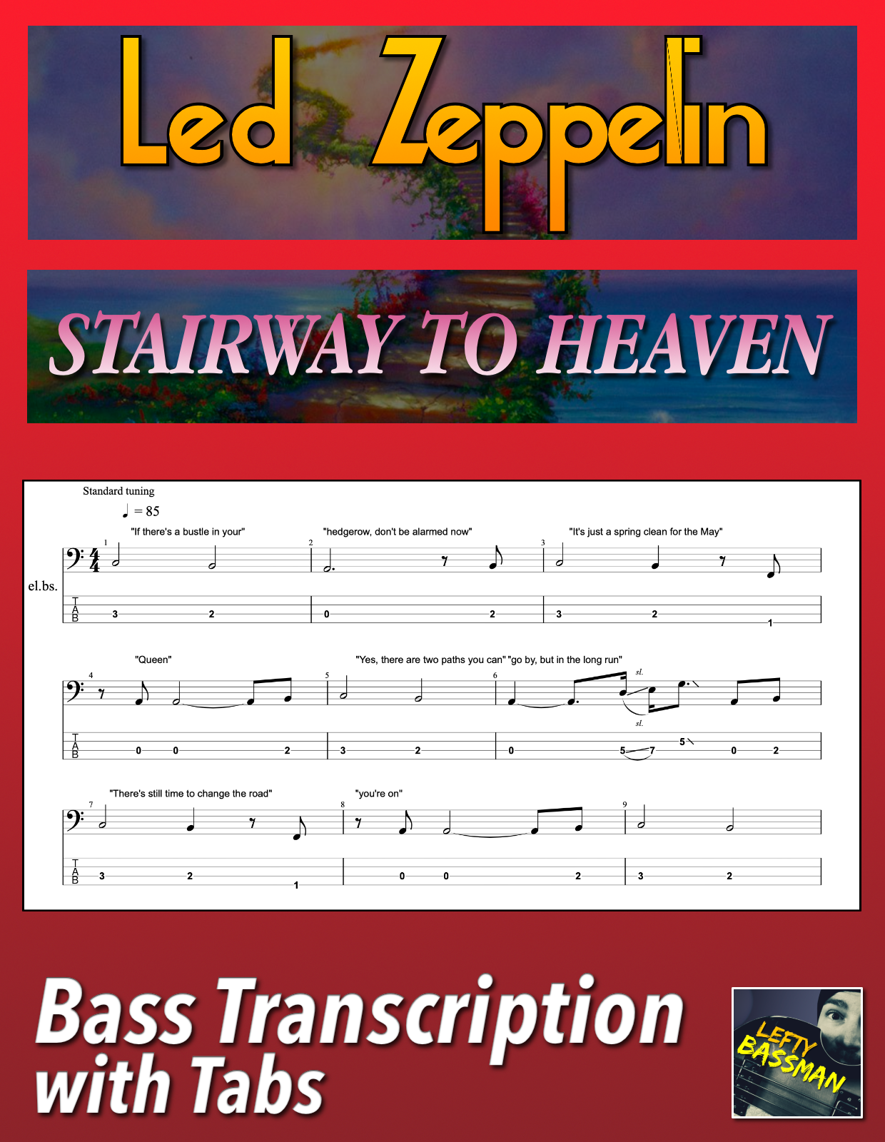 Led Zeppelin - Stairway To Heaven  Bass transcripti