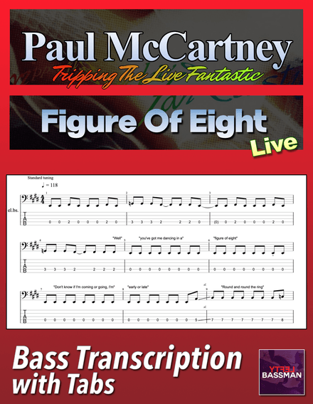 Paul McCartney - Figure Of Eight (Live) /// Bass transcription with tabs &amp; Audio Track