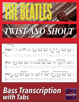 The Beatles - Twist And Shout /// Bass transcription with tabs &amp; Audio Track