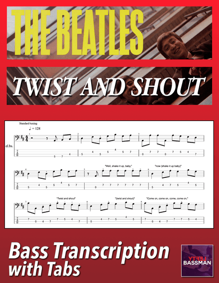 The Beatles - Twist And Shout /// Bass transcription with tabs &amp; Audio Track