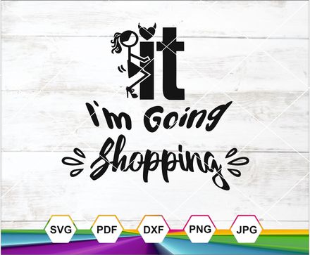 Woman Excited for Shopping Spree, Stick figure F it, Cricut cut file, Silhouette cameo
